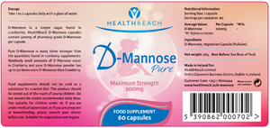 d mannose pure 500mg 60s