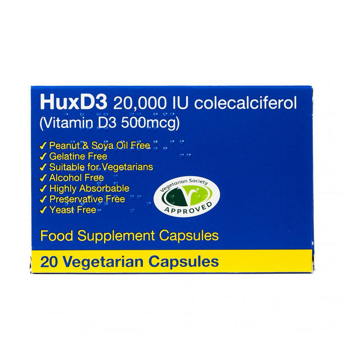 Huxley Europe HuxD3 20,000 IU (Vitamin D3 500mcg) 20's