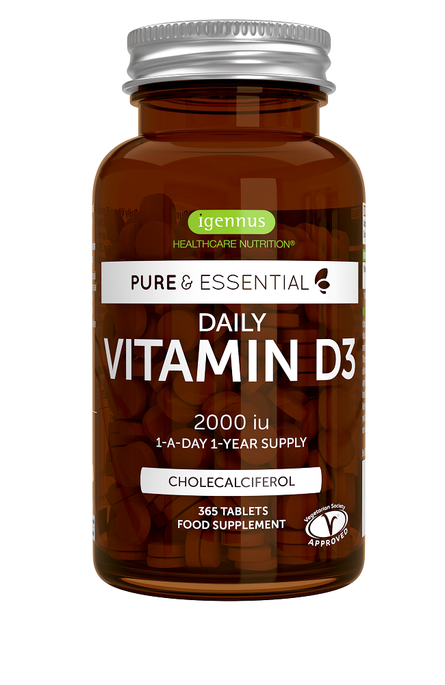 Igennus Pure & Essential Daily Vitamin D3 2000iu 365's