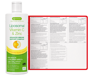 liposomal vitamin c 1000mg zinc 450ml