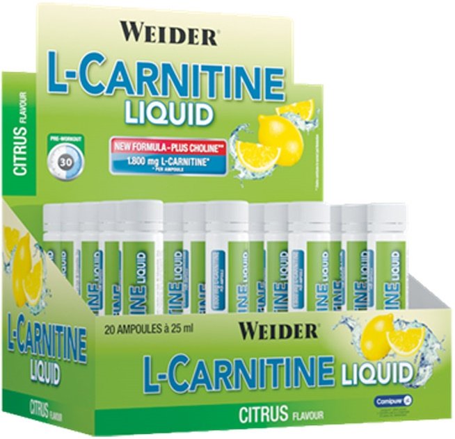 L-Carnitine Liquid, Peach - 20 x 25 ml.