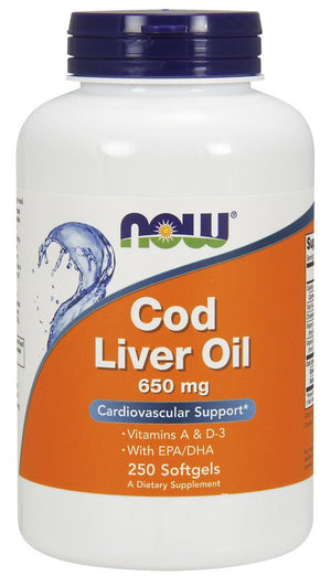 cod liver oil 650mg 250 softgels