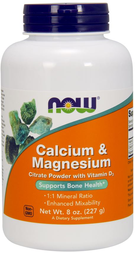 Calcium & Magnesium, Citrate Powder with Vitamin D3 - 227 grams