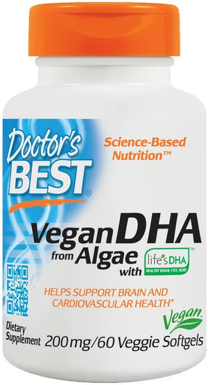 vegan dha from algae 200mg 60 veggie softgels