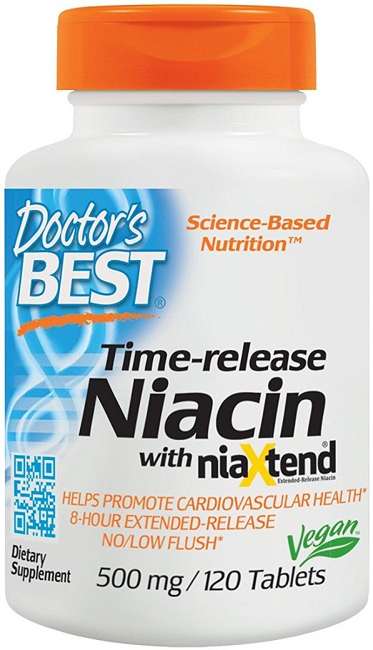 Time-release Niacin with niaXtend, 500mg - 120 tablets