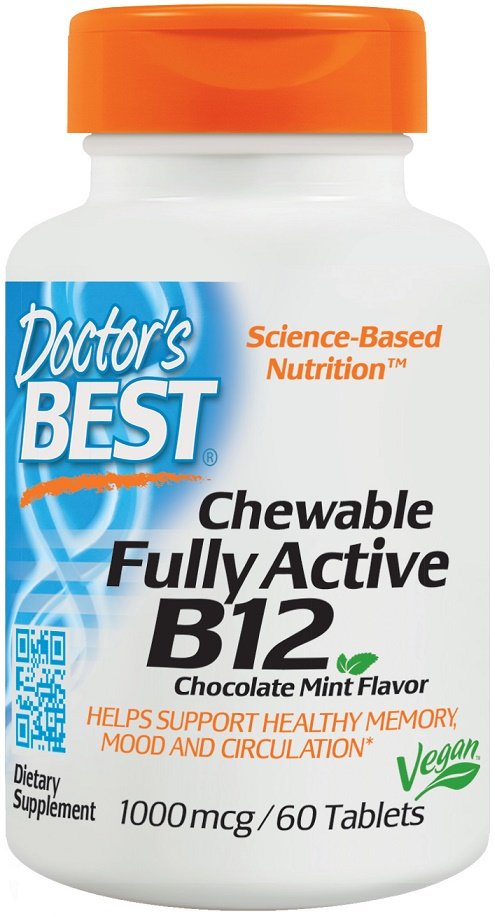 Chewable Fully Active B12, 1000mcg - 60 tablets