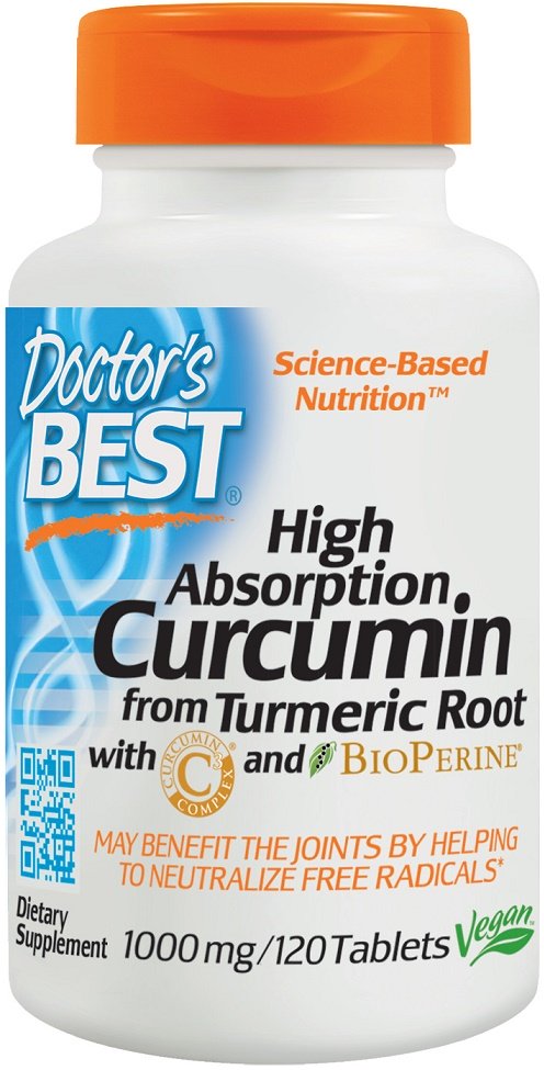 High Absorption Curcumin From Turmeric Root with C3 Complex & BioPerine, 1000mg - 120 tablets