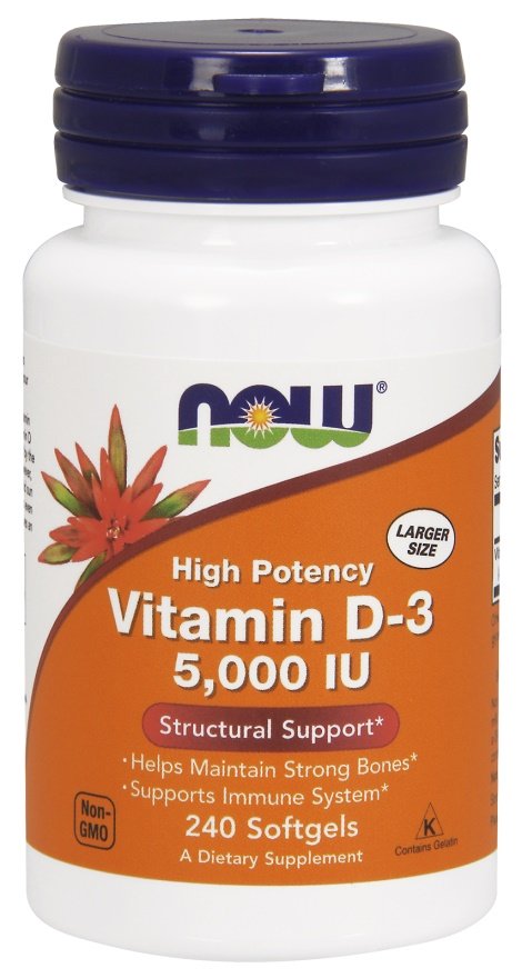 Vitamin D-3, 5000 IU - 240 softgels