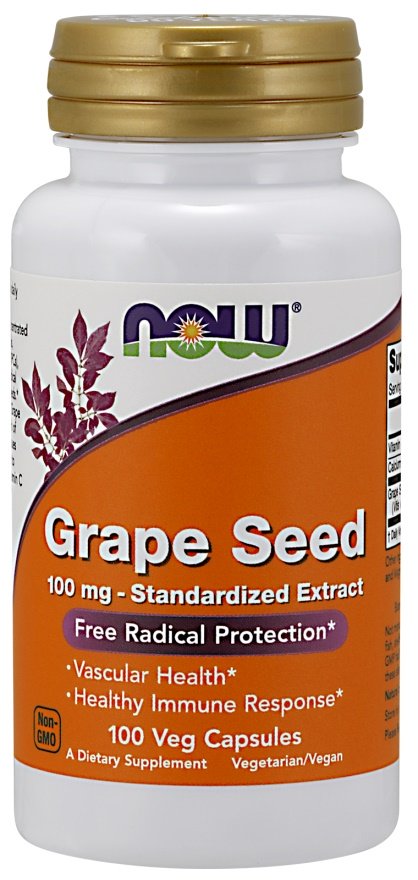 Grape Seed Standardized Extract, 100mg - 100 vcaps