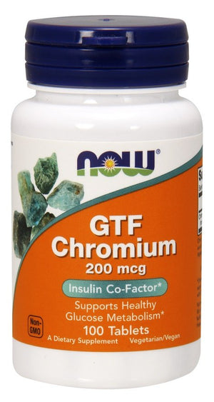gtf chromium 200mcg 100 tablets
