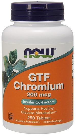 gtf chromium 200mcg 250 tablets