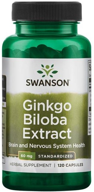 Ginkgo Biloba Extract, 60mg - 120 caps