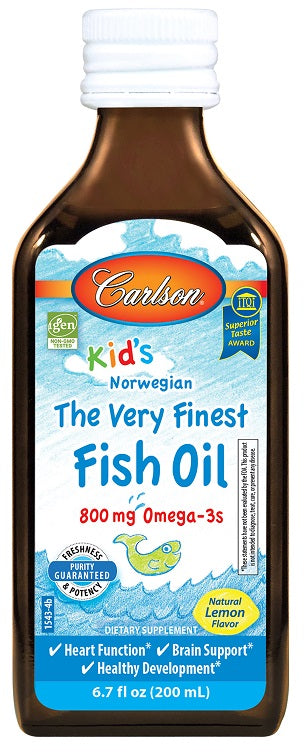 Kid's The Very Finest Fish Oil, 800mg Lemon - 200 ml.