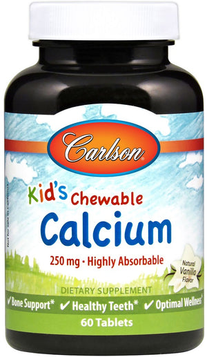 kids chewable calcium 250mg natural vanilla 60 tablets