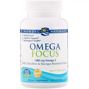 omega focus with citicoline bacopa monnieri extract 1280mg 60 softgels