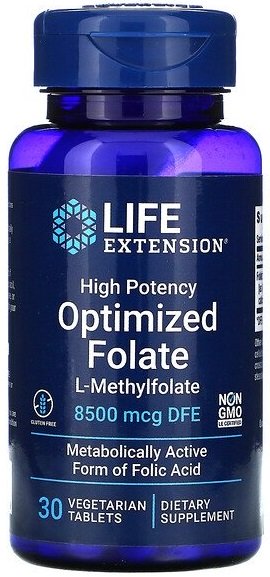 high potency optimized folate 5000mcg 30 vegetarian tabs