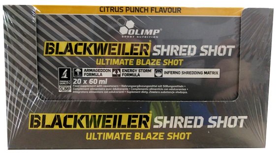 Blackweiler Shred Shot, Citrus Punch - 20 x 60 ml.