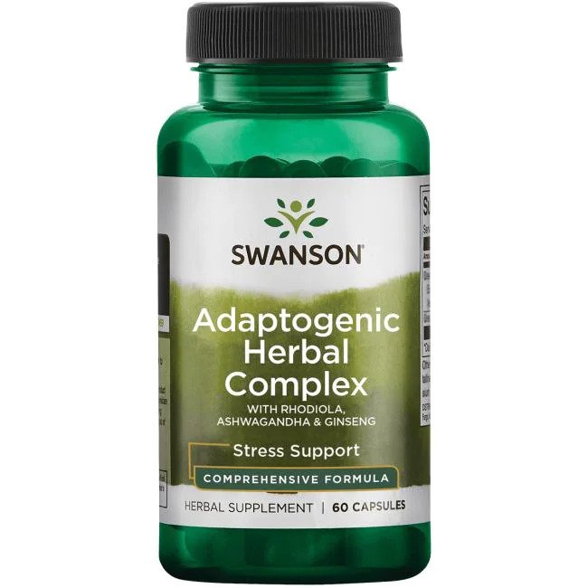 Adaptogenic Herbal Complex with Rhodiola, Ashwagandha & Ginseng - 60 caps