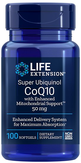 Super Ubiquinol CoQ10 with Enhanced Mitochondrial Support, 50mg - 100 softgels
