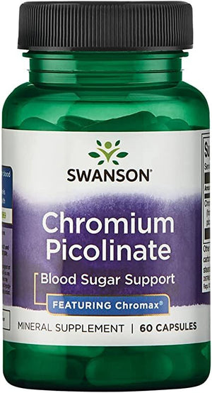 chromium picolinate featuring chromax 200mcg 60 caps