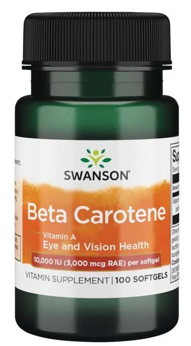 Beta-Carotene (Vitamin A), 10 000 IU - 100 softgels
