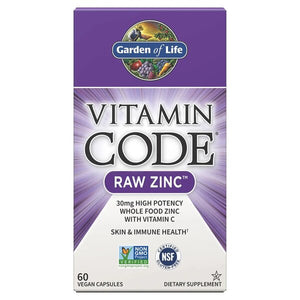 vitamin code raw zinc 60 vcaps
