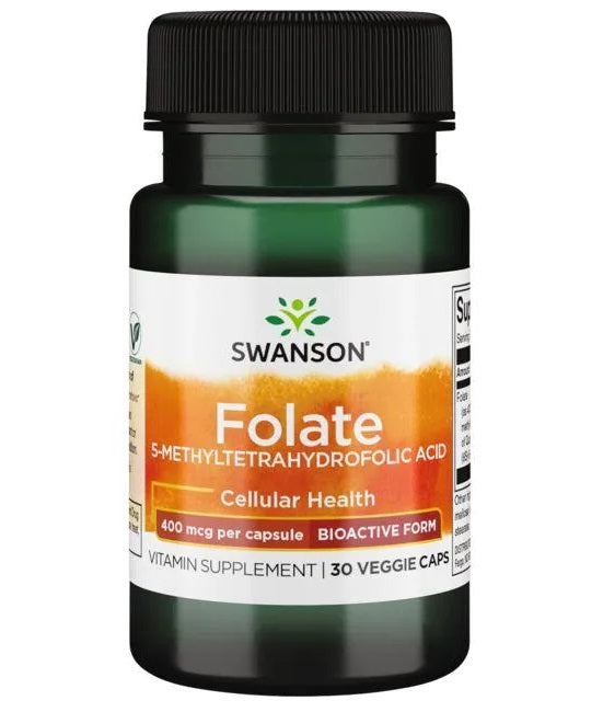 Folate (5-Methyltetrahydrofolic Acid), 400mcg - 30 vcaps