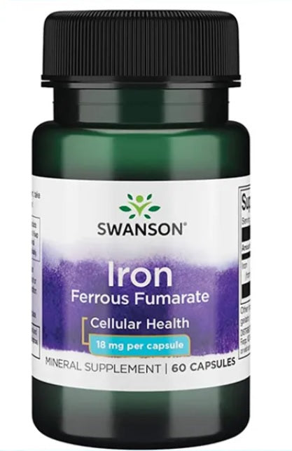 Iron (Ferrous Fumarate), 18mg - 60 caps