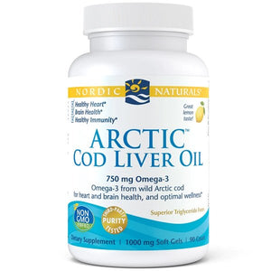 arctic cod liver oil 750mg lemon 90 softgels