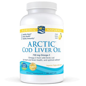 arctic cod liver oil 750mg lemon 180 softgels