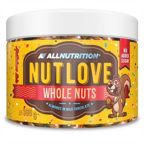 Nutlove Whole Nuts, Almonds in Milk Chocolate - 300 grams
