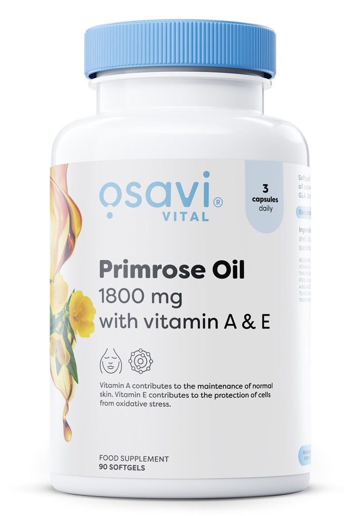 Primrose Oil with Vitamin A & E, 1800mg - 90 softgels