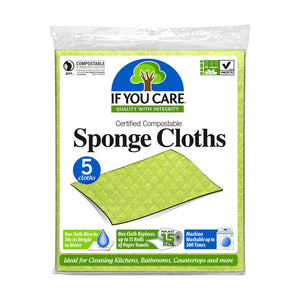 If You Care  Certified Compostable Sponge Cloths 5 Cloths