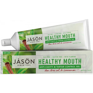 healthy mouth anti cavity tartar control gel tea tree oil cinnamon 170g