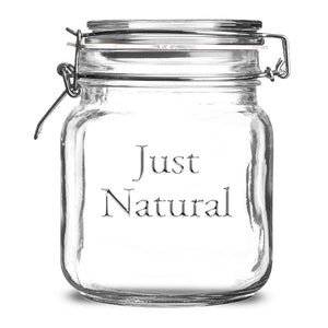 Just Natural  Glass Clip Top Storage Jar 1L
