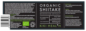 organic shiitake mushroom extract 60s