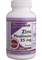 Kirkmans Zinc Picolinate 25mg 150's
