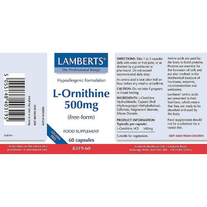 l ornithine hcl 500mg 60s