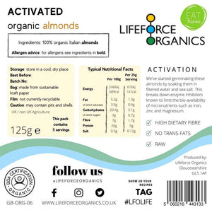 Lifeforce Organics Activated Almonds (Organic) 125g