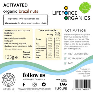Lifeforce Organics Activated Brazil Nuts (Organic) 125g