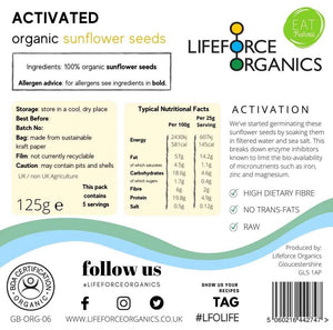 Lifeforce Organics Activated Sunflower Seeds (Organic) 125g