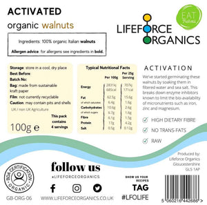 Lifeforce Organics Activated Walnuts (Organic) 100g