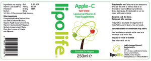 Lipolife Liposomal Apple-C Vitamin C 250ml