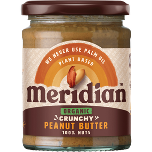 Meridian Organic Crunchy Peanut Butter 100% Nuts 280g