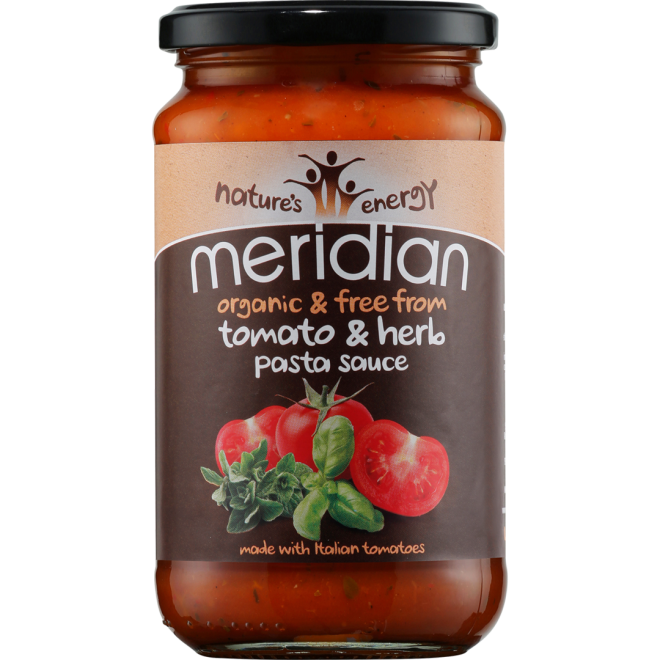 Meridian Organic & Free From Tomato & Herb Pasta Sauce 440g