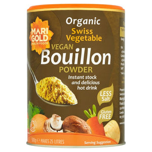 Marigold Health Foods Organic Vegan Bouillon Powder (Less Salt) 500mg