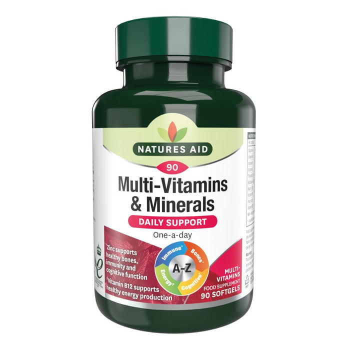 Natures Aid Multi-Vitamins & Minerals (with iron) Softgels 90's