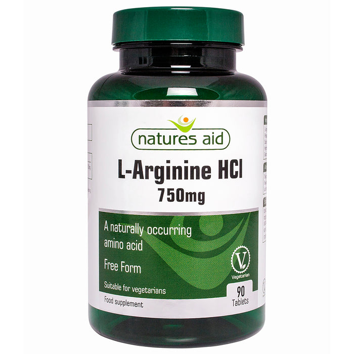 Natures Aid L-Arginine HCl 750mg 90's