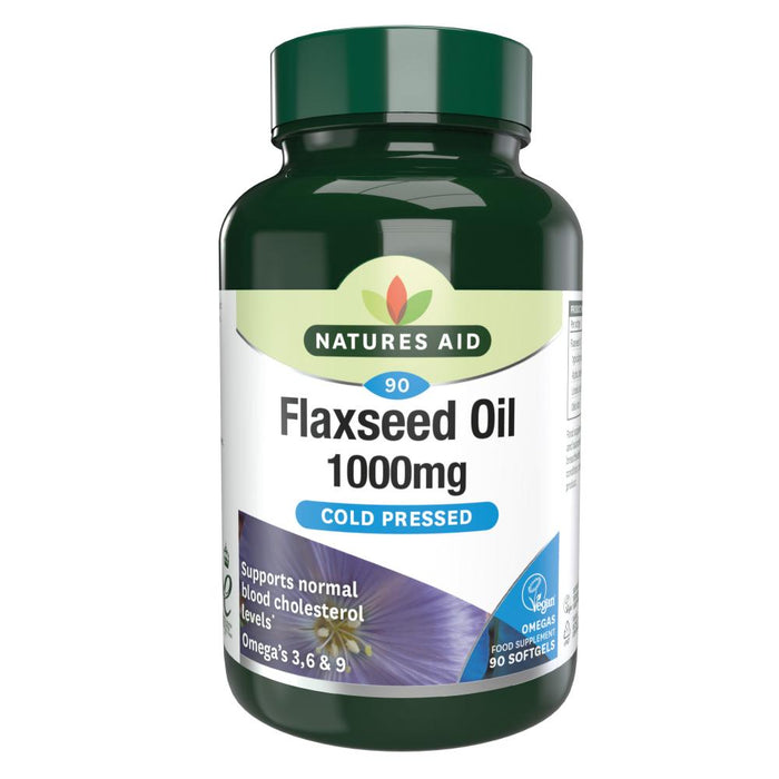 Natures Aid Flaxseed Oil 1000mg 90's