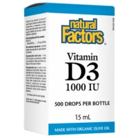 Natural Factors Vitamin D3 1000iu 15ml